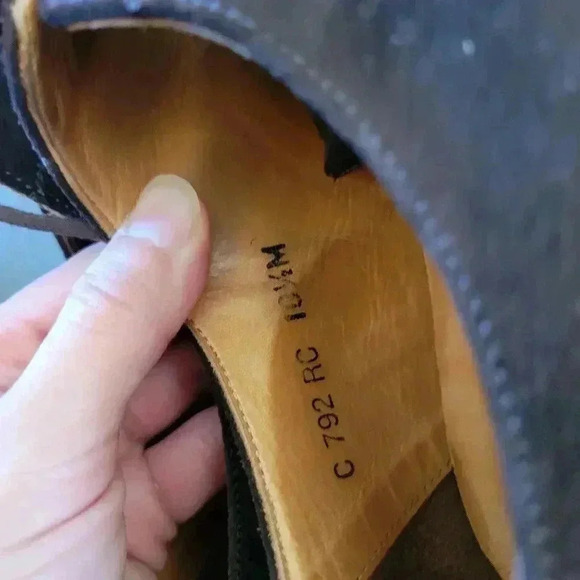 Churchs Cap Toe Derby Shoe Oxford Chocolate Brown Suede Mens 10.5 England Laceup - Picture 5 of 11